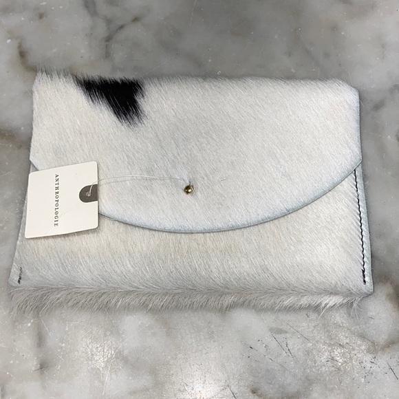 Anthropologie Cow hide Coin Pouch BNWT - Picture 1 of 11